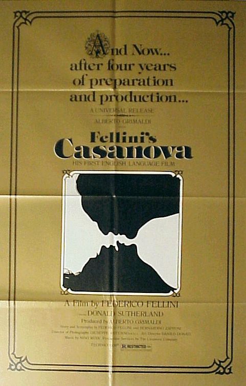 the movie poster: Fellini's Casanova (1976)