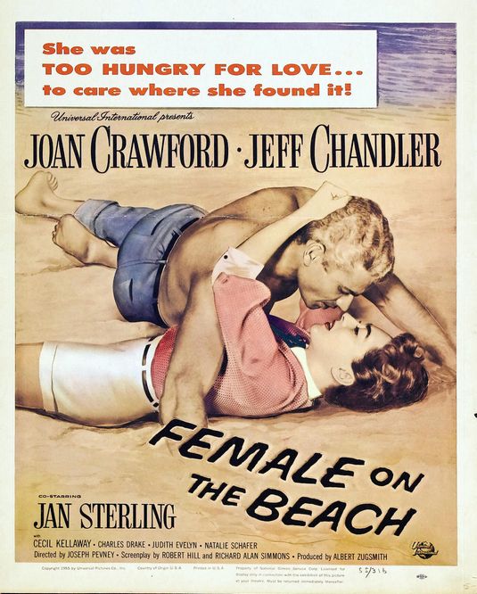 the movie poster: Female on the Beach (1955)
