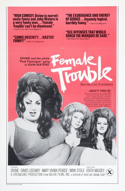 1000 piece jigsaw puzzle for the movie poster: Female Trouble (1974) ver2