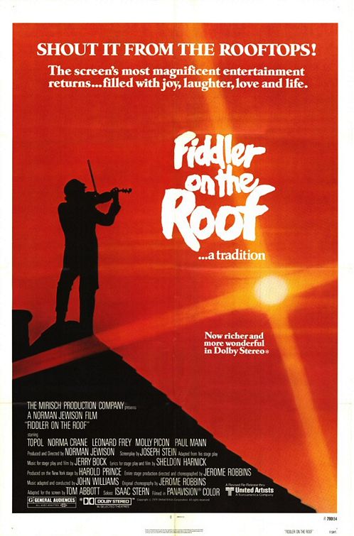 the movie poster: Fiddler on the Roof (1971) ver2