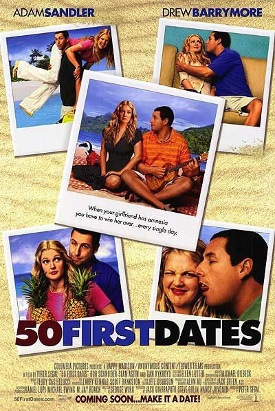 the movie poster: 50 First Dates (2004) ver2