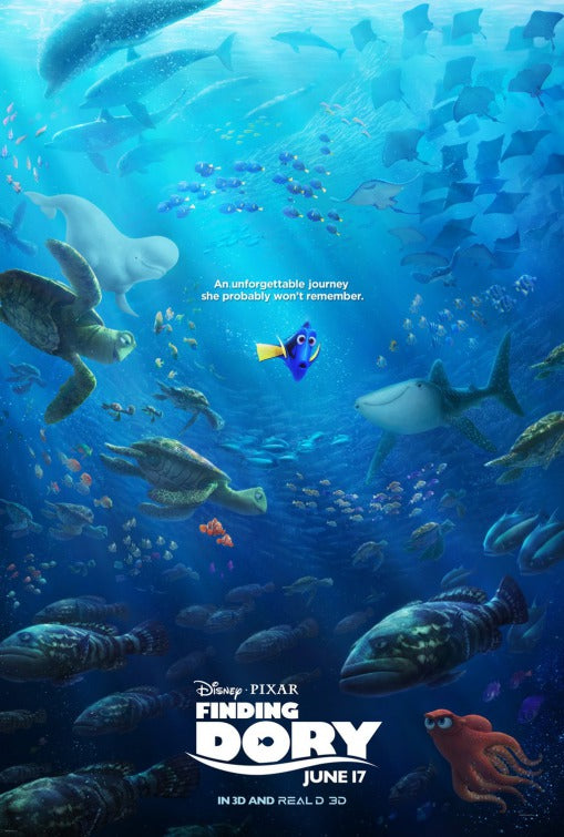 1000 piece jigsaw puzzle for the movie poster: Finding Dory (2016) ver6