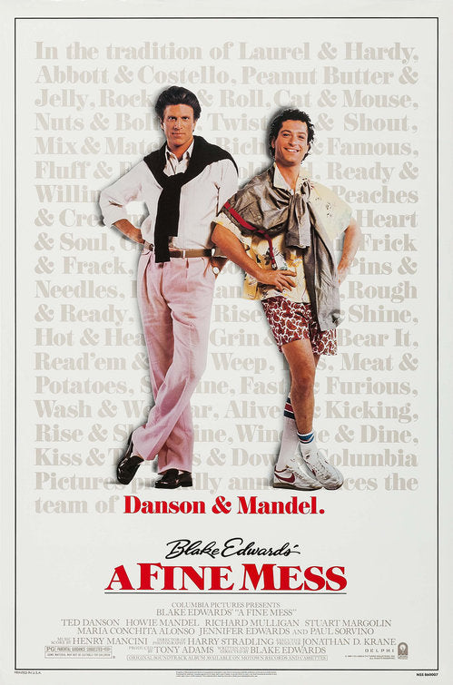 the movie poster: A Fine Mess (1986)