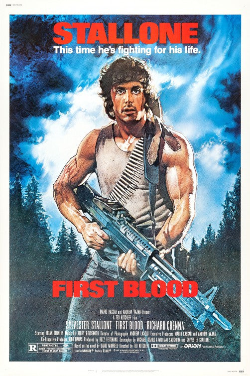 the movie poster: First Blood (1982) ver1