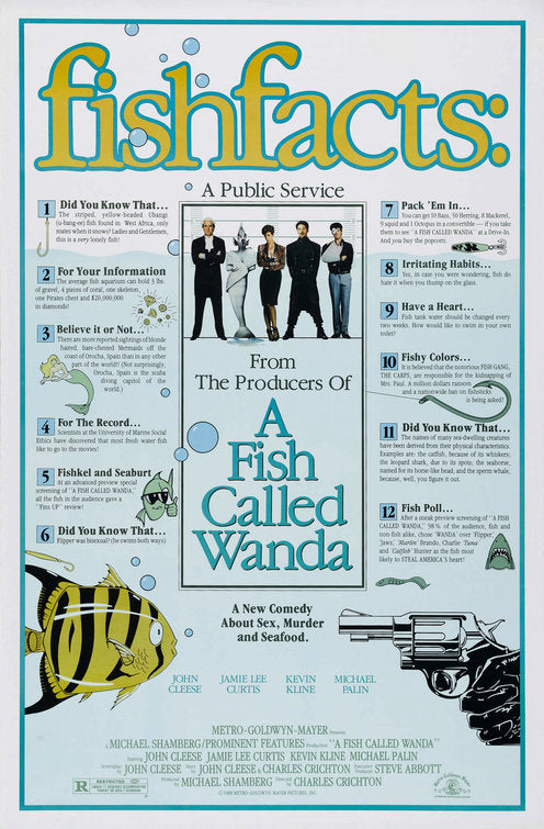 the movie poster: A Fish Called Wanda (1988) ver3
