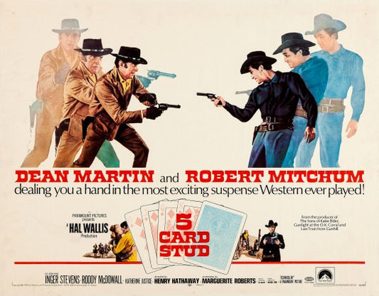 1000 piece jigsaw puzzle for the movie poster: 5 Card Stud (1968) ver2