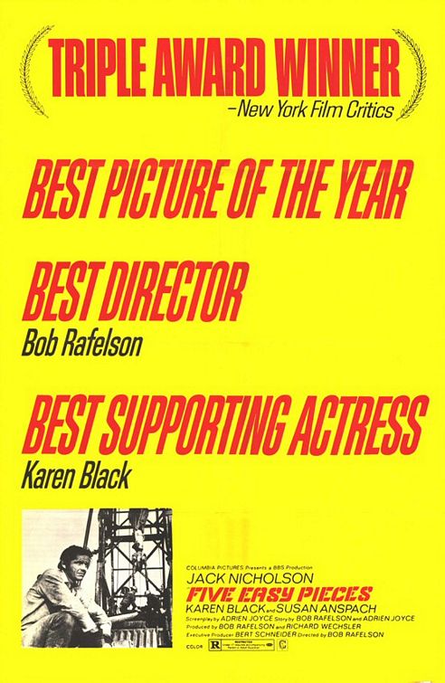 the movie poster: Five Easy Pieces (1970) ver3