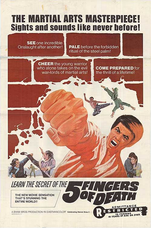 the movie poster: Five Fingers of Death (1973)