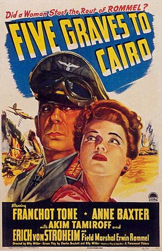 the movie poster: Five Graves to Cairo (1943)