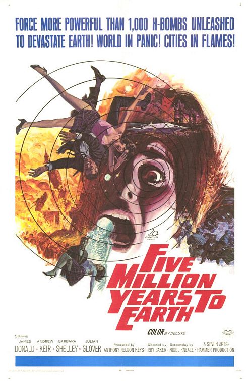 the movie poster: Five Million Years to Earth (aka Quatermass and the Pit) (1968)