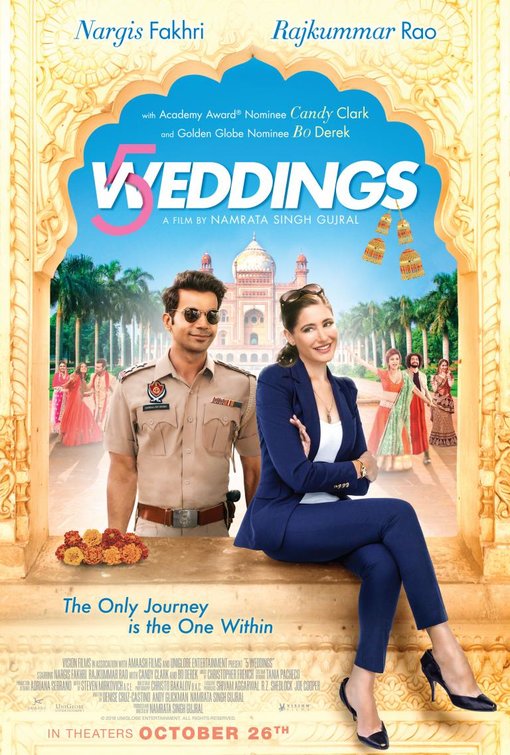 1000 piece jigsaw puzzle for the movie poster: 5 Weddings (2018)