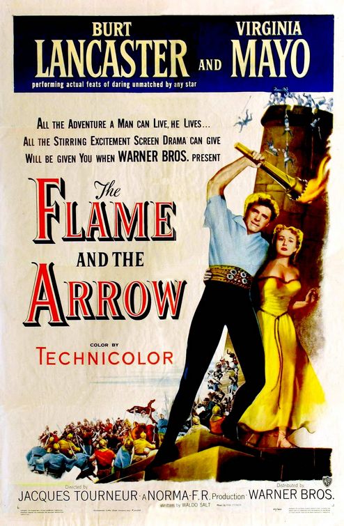 the movie poster: The Flame and the Arrow (1950)