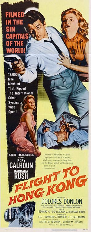 the movie poster: Flight to Hong Kong (1956)