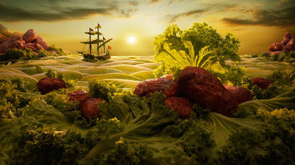 Beautiful 1000-piece wooden puzzle featuring food art from artist Carl Warner, edition 15
