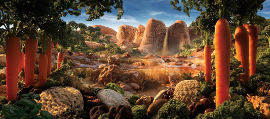 Experience the artistry of Carl Warner’s food-themed wooden puzzle with 1000 pieces, number 23