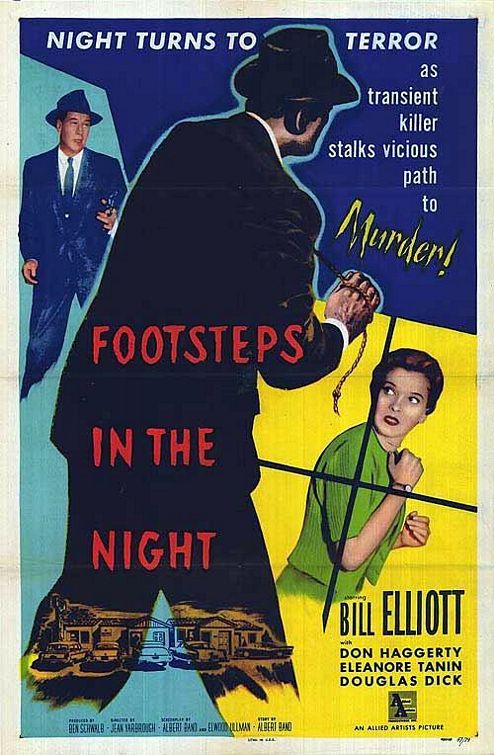 the movie poster: Footsteps in the Night (1957)