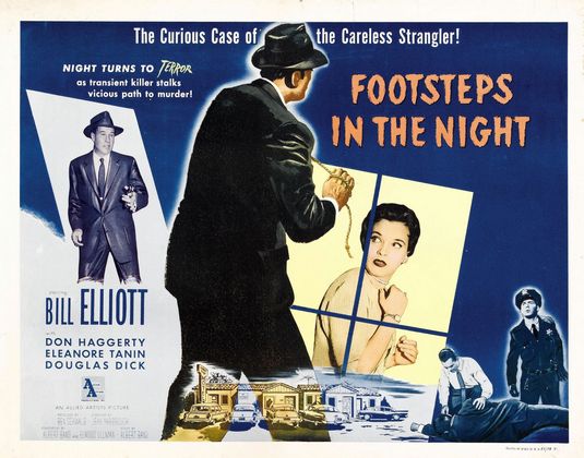 the movie poster: Footsteps in the Night (1957) ver2