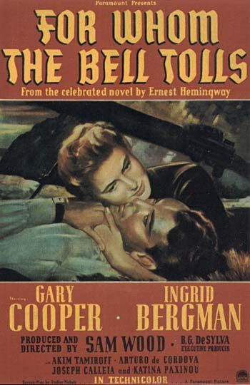 the movie poster: For Whom the Bell Tolls (1943)