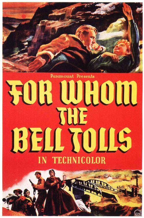 the movie poster: For Whom the Bell Tolls (1943) ver2