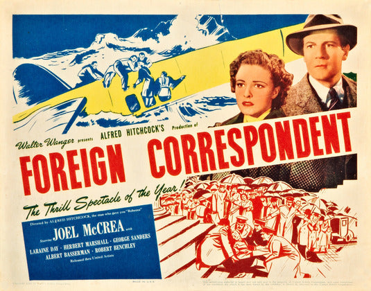 the movie poster: Foreign Correspondent (1940)