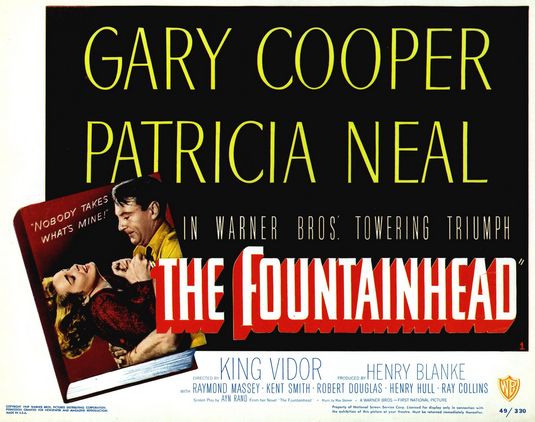 the movie poster: The Fountainhead (1949)