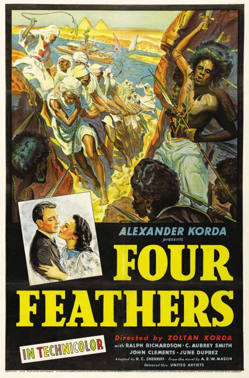 the movie poster: The Four Feathers (1939)