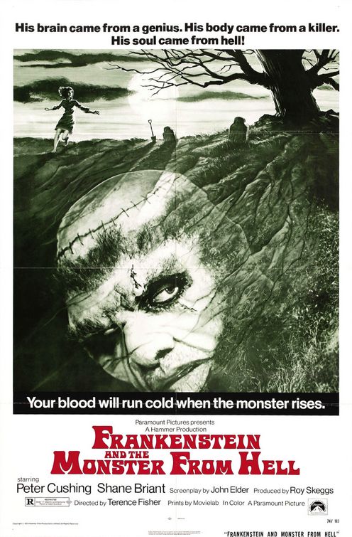 the movie poster: Frankenstein and the Monster from Hell (1974)
