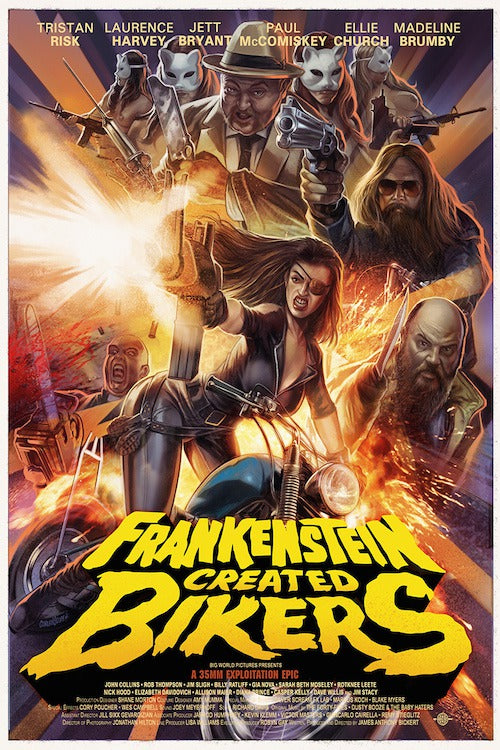 1000 piece jigsaw puzzle for the movie poster: Frankenstein Created Bikers (2016) ver2