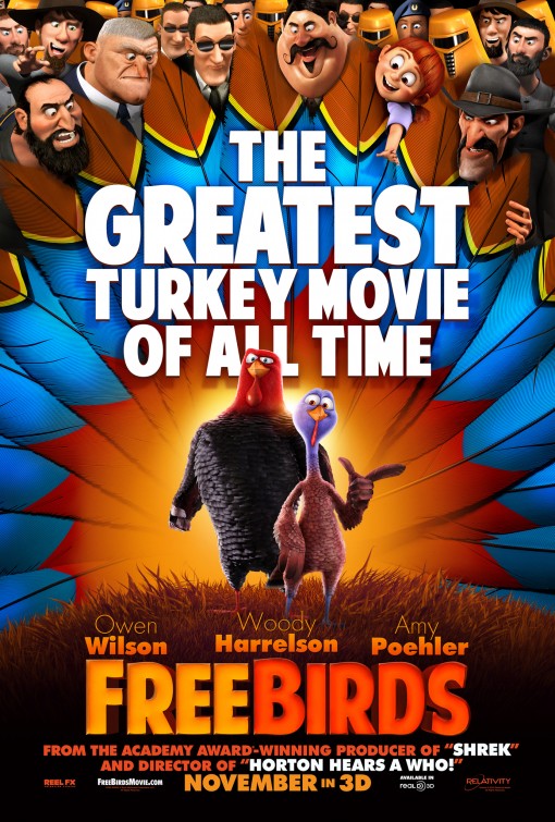 1000 piece jigsaw puzzle for the movie poster: Free Birds (2013)