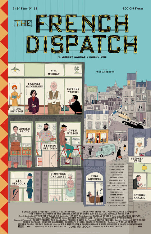 1000 piece jigsaw puzzle for the movie poster: The French Dispatch (2021)