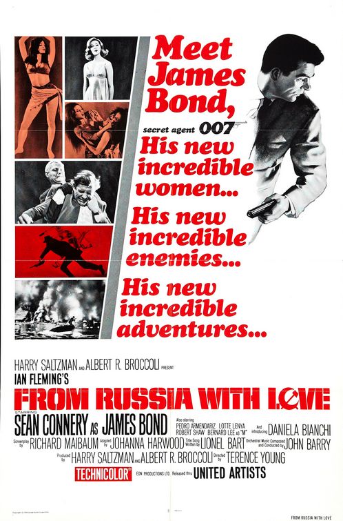 1000 piece jigsaw puzzle for the movie poster: From Russia With Love (1963)