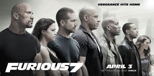 1000 piece jigsaw puzzle for the movie poster: Furious 7 (2015)