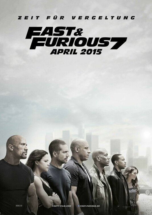 1000 piece jigsaw puzzle for the movie poster: Furious 7 (2015) ver4