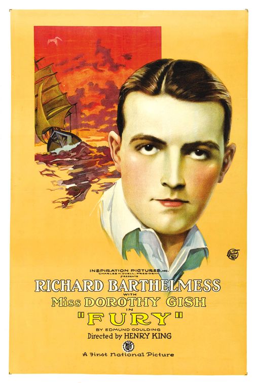 the movie poster: Fury (1923)