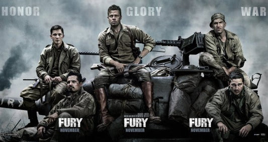 1000 piece jigsaw puzzle for the movie poster: Fury (2014) ver2