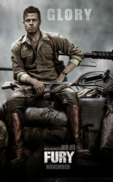 1000 piece jigsaw puzzle for the movie poster: Fury (2014) ver4