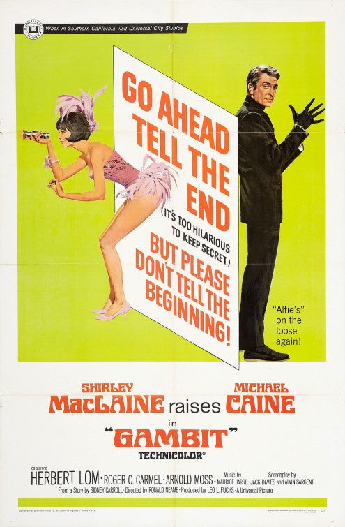 1000 piece jigsaw puzzle for the movie poster: Gambit (1966)