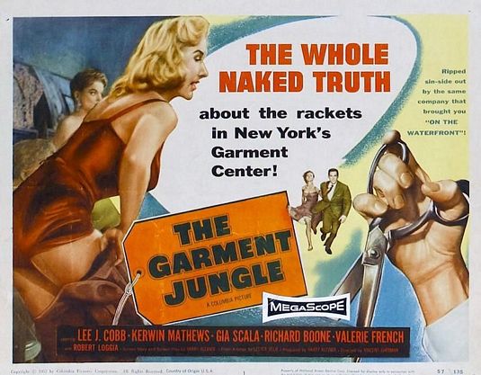 the movie poster: The Garment Jungle (1957)