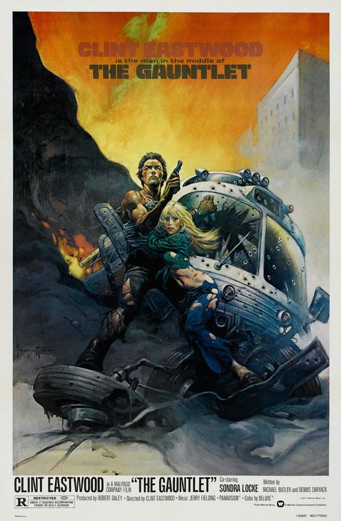1000 piece jigsaw puzzle for the movie poster: The Gauntlet (1977)