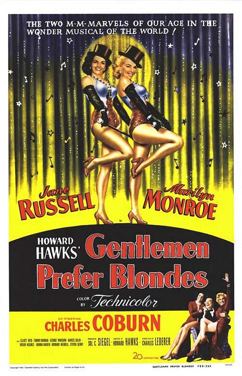 the movie poster: Gentlemen Prefer Blondes (1953) ver2