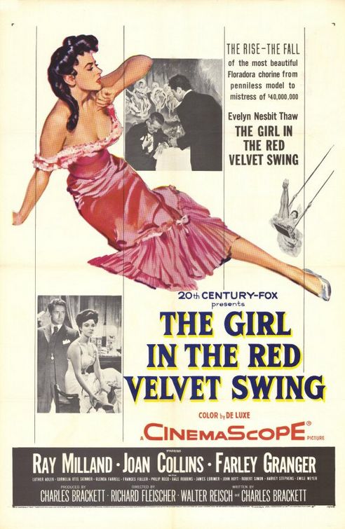 the movie poster: The Girl in the Red Velvet Swing (1955)