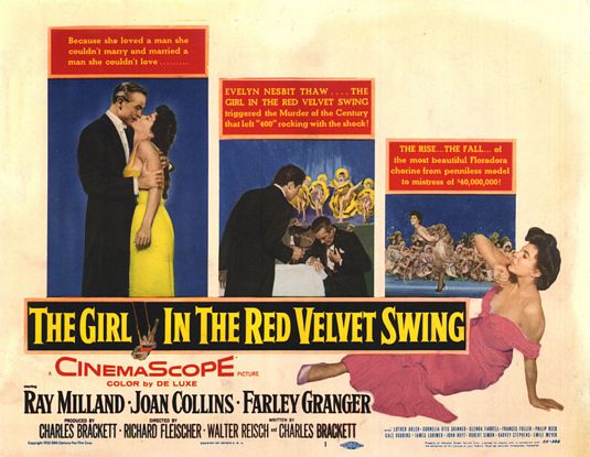 the movie poster: The Girl in the Red Velvet Swing (1955) ver2