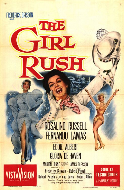 the movie poster: The Girl Rush (1955)