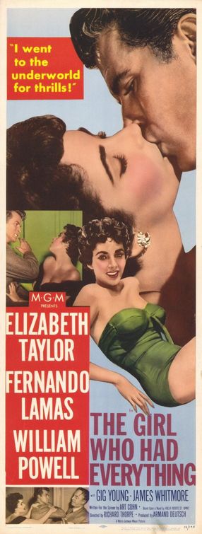 the movie poster: The Girl Who Had Everything (1953) ver3