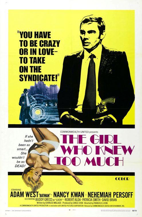 the movie poster: The Girl Who Knew Too Much (1969)
