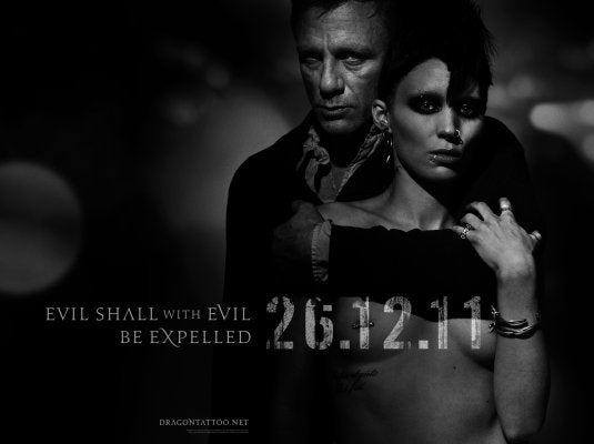1000 piece jigsaw puzzle for the movie poster: The Girl with the Dragon Tattoo (2011) ver2