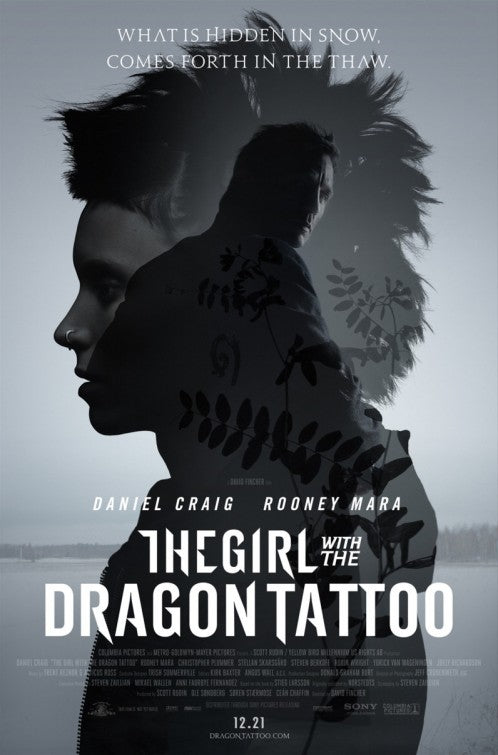 1000 piece jigsaw puzzle for the movie poster: The Girl with the Dragon Tattoo (2011) ver3