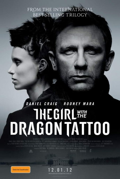 1000 piece jigsaw puzzle for the movie poster: The Girl with the Dragon Tattoo (2011) ver4