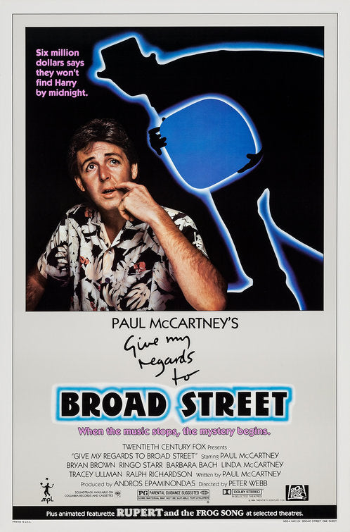 the movie poster: Give My Regards to Broad Street (1984) ver2