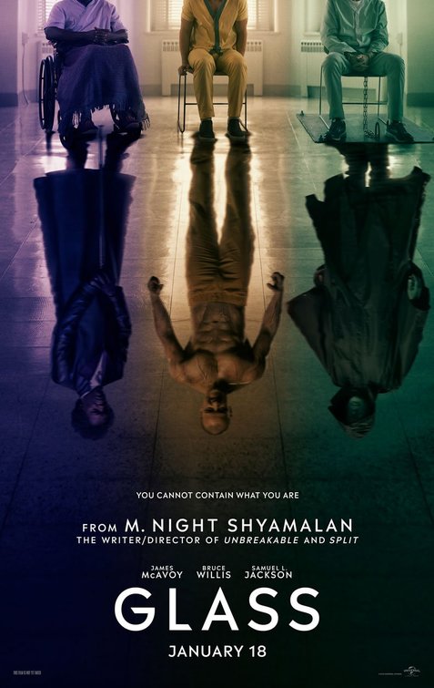 1000 piece jigsaw puzzle for the movie poster: Glass (2019)